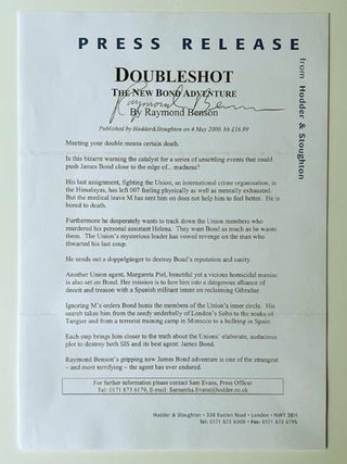 Item #65201 Doubleshot. Raymond BENSON, born 1955