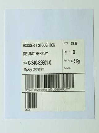 Item #65202 Die Another Day. Raymond BENSON, born 1955