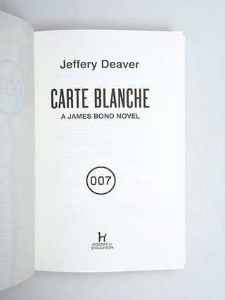 Carte Blanche. A James Bond Novel.