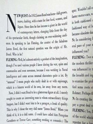 'Ian Fleming's Last Interview' contained within 'Show' magazine. Vol. IV, No 10, November 1964