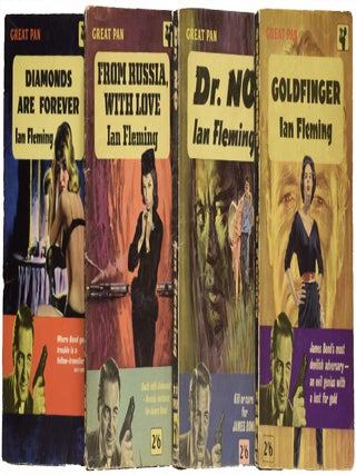 Ian Fleming's James Bond novels, the complete Great Pan 'Director' paperback series. Comprising: Casino Royale, Live and Let Die, Moonraker, Diamonds Are Forever, From Russia With Love, Dr. No, Goldfinger.