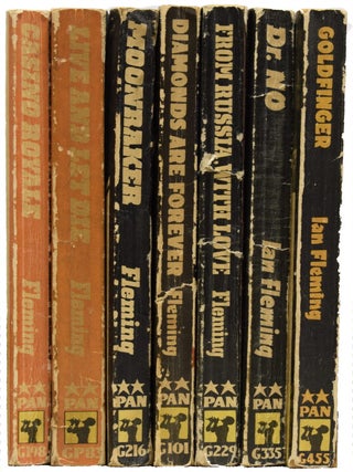 Ian Fleming's James Bond novels, the complete Great Pan 'Director' paperback series. Comprising: Casino Royale, Live and Let Die, Moonraker, Diamonds Are Forever, From Russia With Love, Dr. No, Goldfinger.