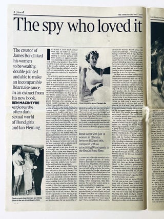 'The Spy Who Loved It' within 'Times 2' magazine, Monday April 7th 2008.