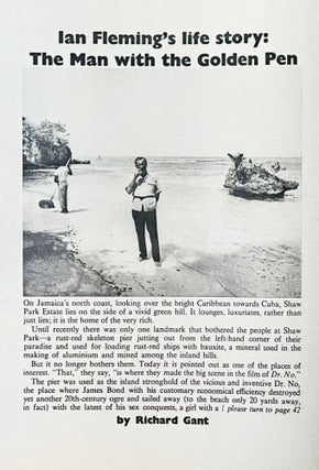 Item #65897 Ian Fleming's Life Story: The Man With The Golden Pen, appearing in Woman's Mirror...