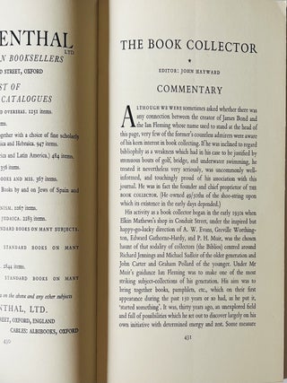 Ian Fleming Obituary in The Book Collector, Winter 1964.