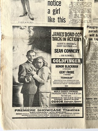 'Goldfinger' editorial in 'The Sun' newspaper, Tuesday September 15th, 1964.