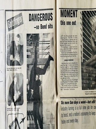 'Goldfinger' editorial in 'The Sun' newspaper, Tuesday September 15th, 1964.