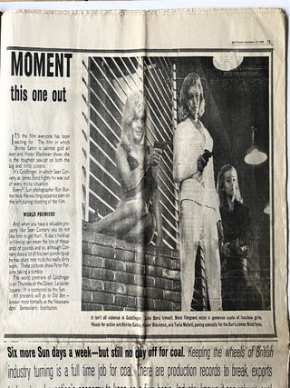'Goldfinger' editorial in 'The Sun' newspaper, Tuesday September 15th, 1964.