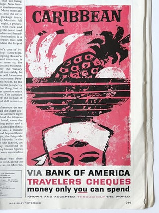 'The Perplexing Date Line' contained within 'Holiday' magazine. Vol. 28, No.5, November 1960