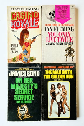 Ian Fleming's James Bond novels: Signet paperback film tie-in editions. Dr. No; From Russia With Love; Goldfinger; Thunderball; Casino Royale; You Only Live Twice; On Her Majesty's Secret Service; The Man with the Golden Gun.