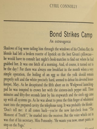 'Bond Strikes Camp' contained within 'The London Magazine'. New Series, edited by Alan Ross. Vol.3, No1, April 1963.