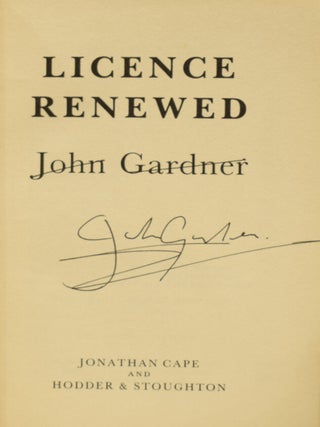 Licence Renewed. James Bond 007.