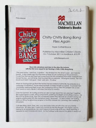 Item #69333 Chitty Chitty Bang Bang Flies Again. Ian FLEMING, Frank COTTRELL BOYCE, born 1959