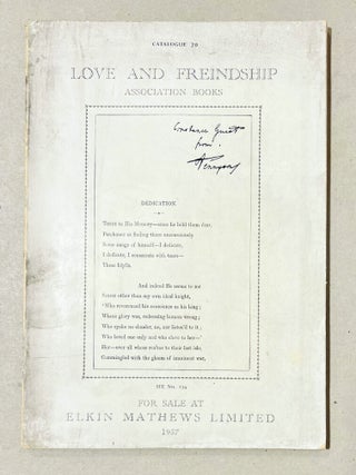 Item #69373 Love And Friendship. Association Books. Catalogue 70. Ian FLEMING, Greville,...