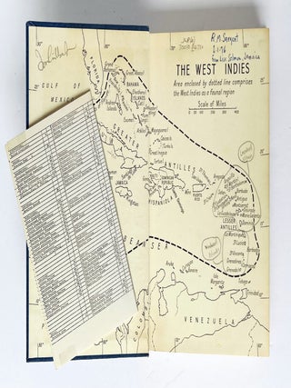 Field Guide of Birds of the West Indies. SIGNED BY THE REAL JAMES BOND.