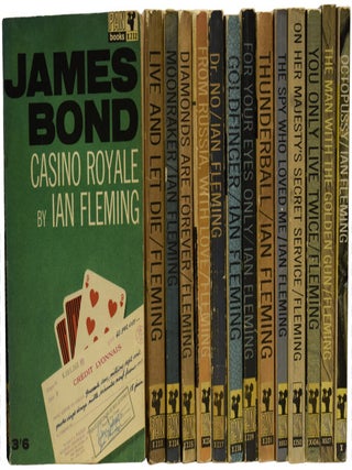 Item #70268 Ian Fleming's James Bond novels, the complete Pan paperback 'X' series. Comprising:...