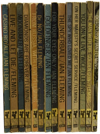 Ian Fleming's James Bond novels, the complete Pan paperback 'X' series. Comprising: Casino Royale, Live and Let Die, Moonraker, Diamonds Are Forever, From Russia With Love, Dr. No, Goldfinger, For Your Eyes Only (short stories inc. From A View To A Kill, Quantum of Solace), Thunderball, The Spy Who loved Me, On Her Majesty's Secret Service, You Only Live Twice, The Man with the Golden Gun, Octopussy and The Living Daylights (short stories).