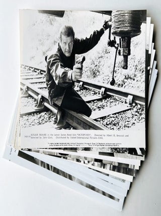 Octopussy (1983). UK Film advertising stills. Large group of black & white press photographs.