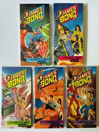 Item #72111 James Bond Jr novels. Group of five comprising: A View To A Thrill; The Eiffel...