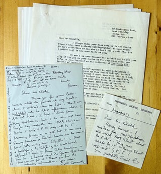Item #72270 Two autograph letters, signed, plus correspondence. Ian Fleming / Bondiana, Cyril...
