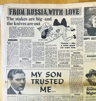 Four issues of the Daily Express, commemorating the Royal Visit to France, plus the serial From Russia with Love.