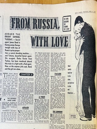 Four issues of the Daily Express, commemorating the Royal Visit to France, plus the serial From Russia with Love.