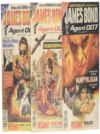 James Bond / The Saint comics: James Bond Agent 007 and Helgonet (Scandinavian comic books, 1990s).