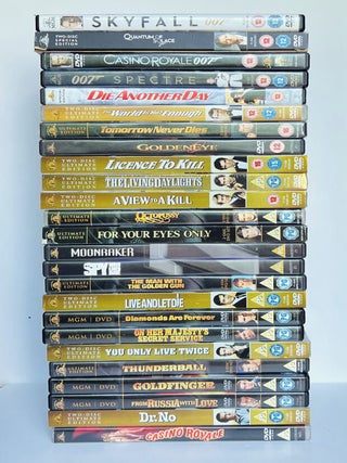 James Bond 007 DVD film collection.