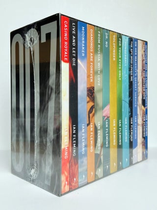 Ian Fleming's James Bond novels. Limited box set. Comprising: Casino Royale, Live and Let Die, Moonraker, Diamonds Are Forever, From Russia With Love, Dr. No, Goldfinger, For Your Eyes Only (short stories inc. From A View To A Kill, Quantum of Solace), Thunderball, The Spy Who loved Me, On Her Majesty's Secret Service, You Only Live Twice, The Man with the Golden Gun, Octopussy and The Living Daylights (short stories).
