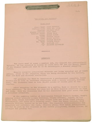 Item #72953 Diamonds are Forever. Original screenplay. Ian Fleming / Bondiana, Richard MAIBAUM,...