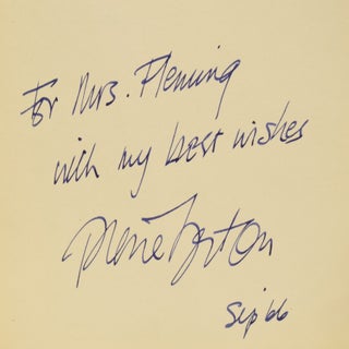 The Cool Crazy Committed World of the Sixties. Twenty One Television Encounters (Mrs. Ian Fleming's copy). By Pierre Berton.