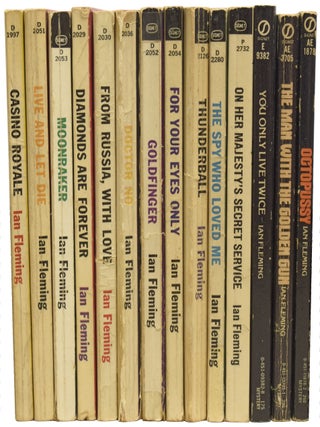 Ian Fleming's James Bond novels. Complete set of Signet paperbacks. Comprising: Casino Royale, Live and Let Die, Moonraker, Diamonds Are Forever, From Russia With Love, Dr. No, Goldfinger, For Your Eyes Only (short stories inc. From A View To A Kill, Quantum of Solace), Thunderball, The Spy Who loved Me, On Her Majesty's Secret Service, You Only Live Twice, The Man with the Golden Gun, Octopussy and The Living Daylights (short stories).