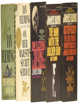 Ian Fleming's James Bond novels. Complete set of Signet paperbacks. Comprising: Casino Royale, Live and Let Die, Moonraker, Diamonds Are Forever, From Russia With Love, Dr. No, Goldfinger, For Your Eyes Only (short stories inc. From A View To A Kill, Quantum of Solace), Thunderball, The Spy Who loved Me, On Her Majesty's Secret Service, You Only Live Twice, The Man with the Golden Gun, Octopussy and The Living Daylights (short stories).