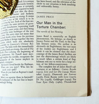 'Our Man In The Torture Chamber' contained within 'The London Magazine'. Edited by Alan Ross. Vol.2, No.4, July 1962.