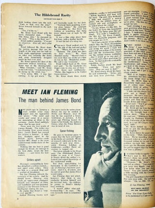 'The Hildebrand Rarity' (A James Bond Spy Thriller) appearing within 'Today' magazine, 19th and 26th March 1960, plus advertisement issue 12th March 1960.