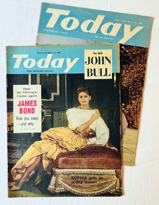 'The Hildebrand Rarity' (A James Bond Spy Thriller) appearing within 'Today' magazine, 19th and 26th March 1960, plus advertisement issue 12th March 1960.
