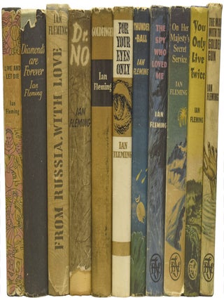 Complete UK Book Club Editions of Ian Fleming's James Bond Novels. Comprising: Live and Let Die, Diamonds Are Forever, From Russia With Love, Dr. No, Goldfinger, For Your Eyes Only (short stories inc. From A View To A Kill, Quantum of Solace), Thunderball, The Spy Who loved Me, On Her Majesty's Secret Service, You Only Live Twice, The Man with the Golden Gun.