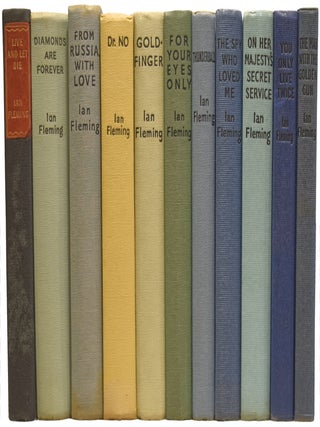 Complete UK Book Club Editions of Ian Fleming's James Bond Novels. Comprising: Live and Let Die, Diamonds Are Forever, From Russia With Love, Dr. No, Goldfinger, For Your Eyes Only (short stories inc. From A View To A Kill, Quantum of Solace), Thunderball, The Spy Who loved Me, On Her Majesty's Secret Service, You Only Live Twice, The Man with the Golden Gun.