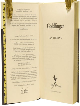 Goldfinger. Michael Gillette 007 Hardback. SPECIAL EDITION with gilt edges.