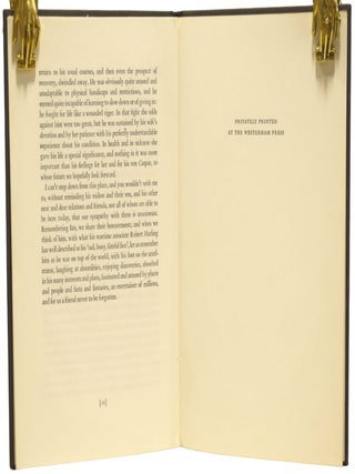 Ian Fleming 28th May 1908 - 12th August 1964. An Address Given at the Memorial Service.