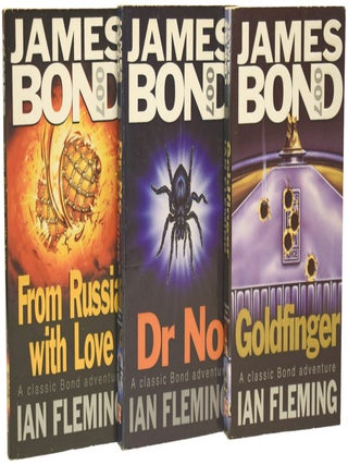 Group of Coronet Paperback editions of the James Bond series comprising Casino Royale, From Russia With Love, Dr. No, Goldfinger, For Your Eyes Only, On Her Majesties Secret Service, The Man with the Golden Gun.