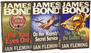 Group of Coronet Paperback editions of the James Bond series comprising Casino Royale, From Russia With Love, Dr. No, Goldfinger, For Your Eyes Only, On Her Majesties Secret Service, The Man with the Golden Gun.
