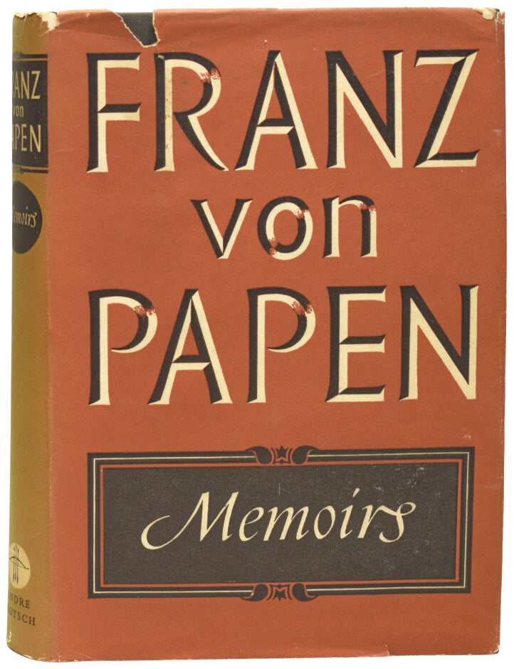 Item #75802 Memoirs. Ian Fleming / Bondiana, Franz VON PAPEN.